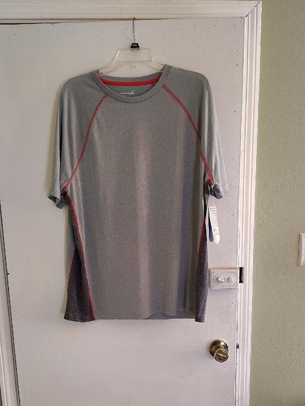 exertek Gray Tee with Red Trim